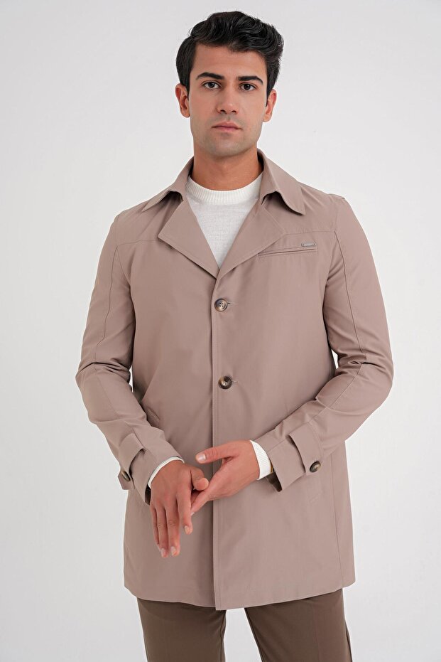 Erkek Slim Fit Bej Kaban KA 093 - 6