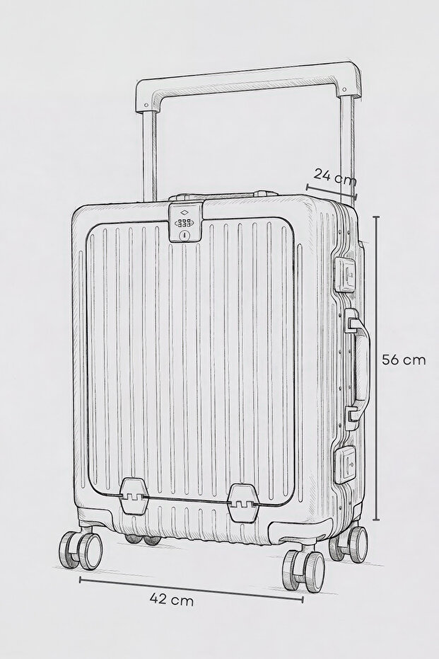 Bold PC Policarbon Kabin Boy Valiz Silver - 8