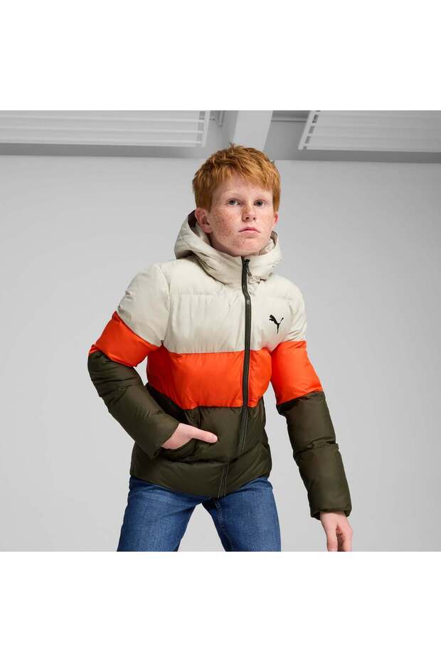 Poly Hooded Puffer Jacket Genç Ceket - 6