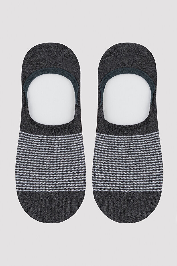 Çok Renkli Erkek Basic 3lü Babet Çorap - 1