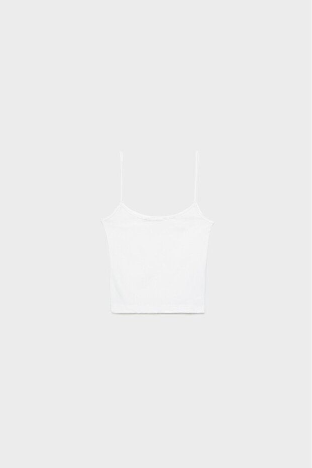 Askılı poliamid bluz - 5