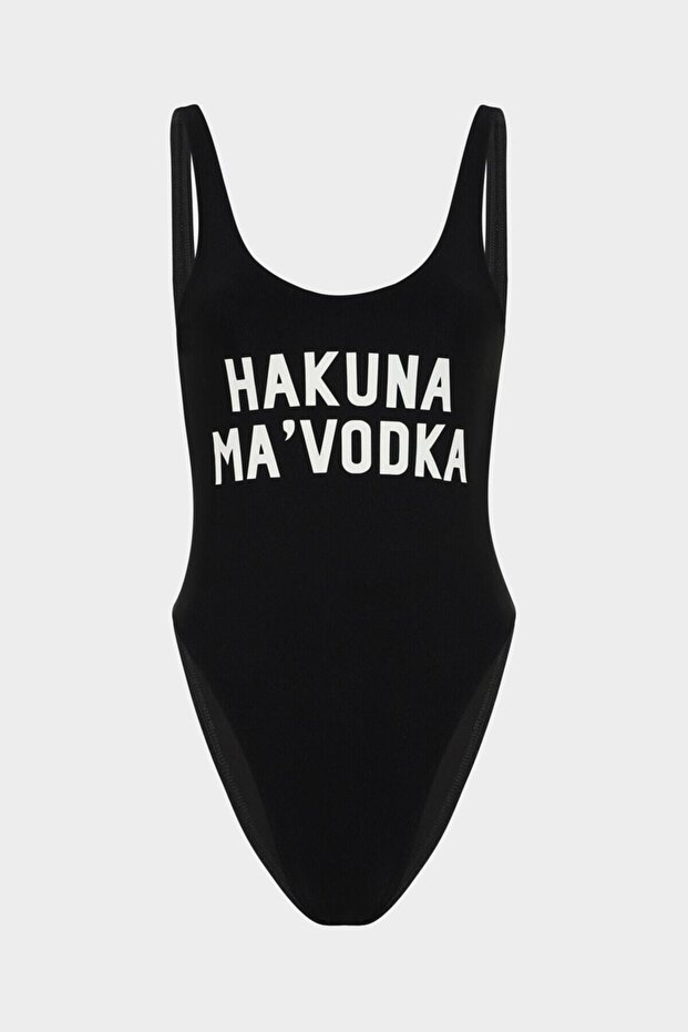 Hello Stalker Slogan Push Up Swimsuit