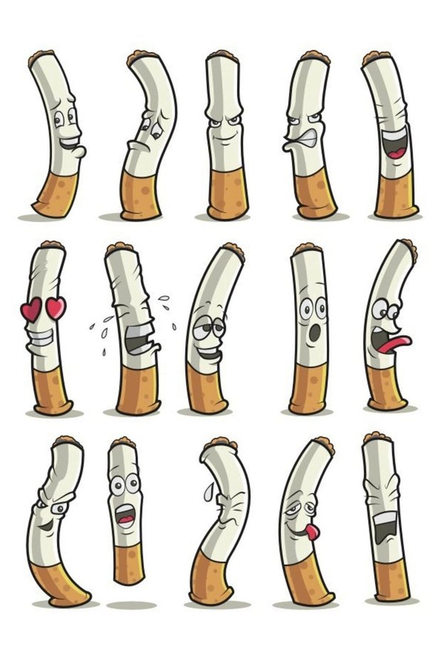 Cigarette Sticker Set-1 15 Pieces Phone, Tablet, Notebook, Laptop Sticker