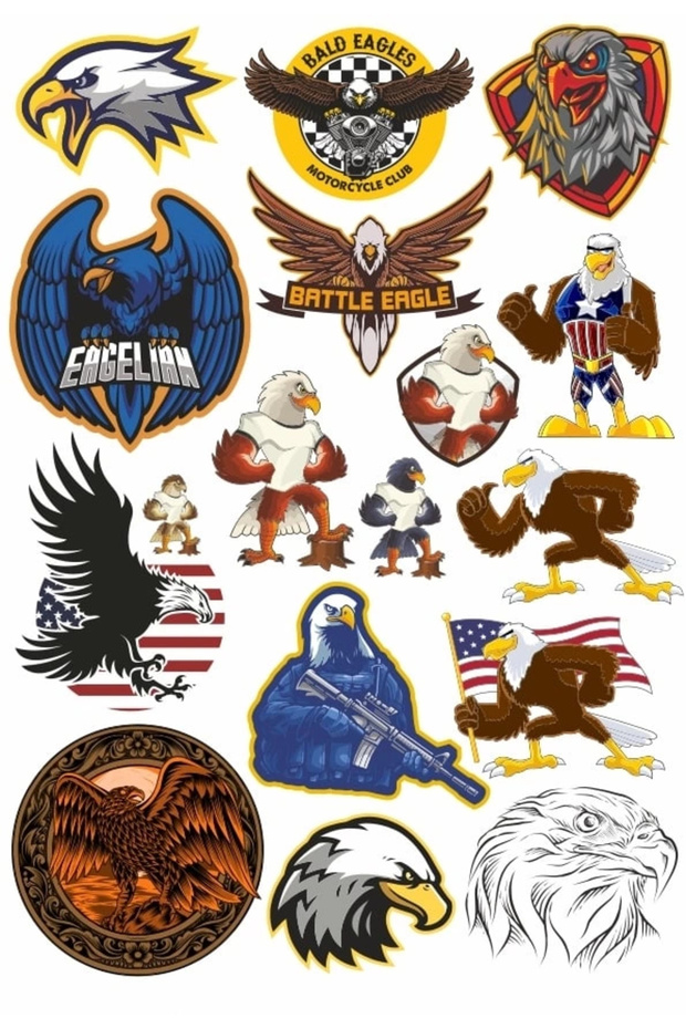 Eagles Sticker Set 20 Pieces Phone, Tablet, Notebook, Laptop Sticker