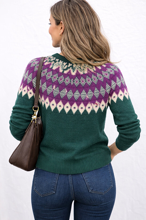 Triko Hırka Desenli - 3