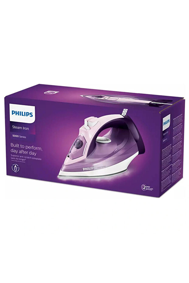 5000 Serisi Buharlı Ütü 2400W, 180g Şok Buhar, SteamGlide, 40g/dk Sürekli Buhar, DST5020/30 - 4