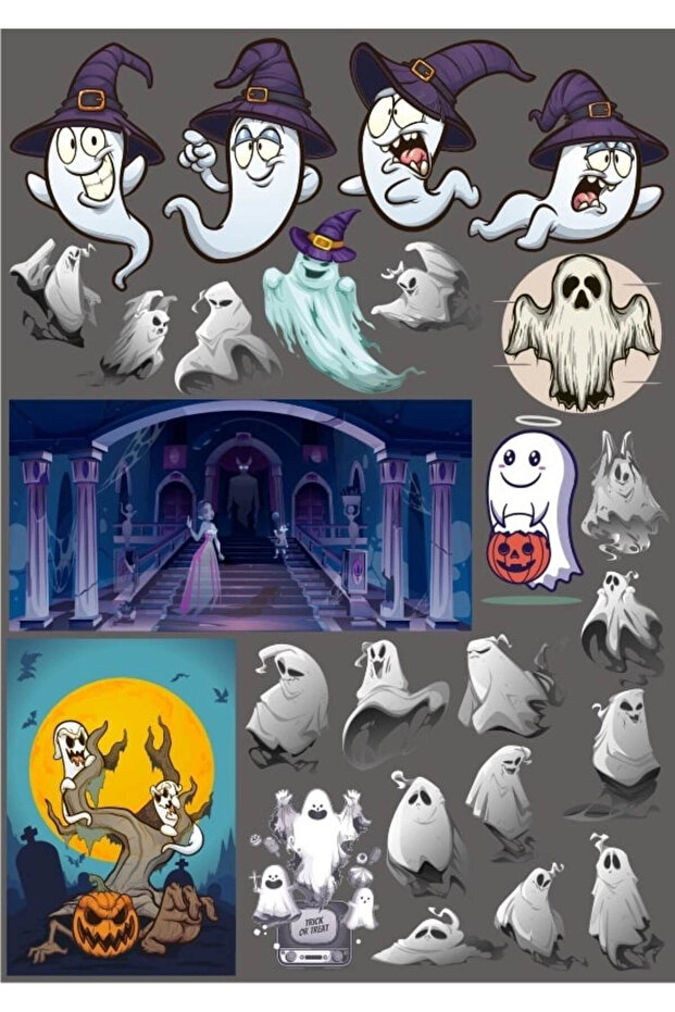Cute Ghost Sticker Set 28 Pieces Phone, Tablet, Notebook, Laptop Sticker