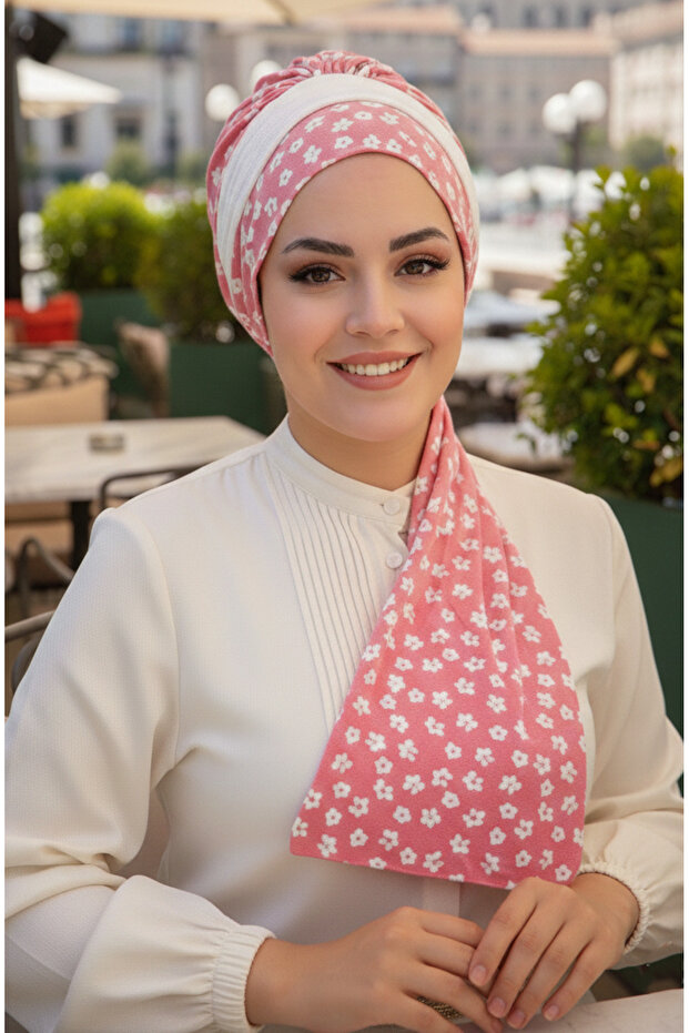 مسحوق تاج منقوشة وشاح بونيه - 2