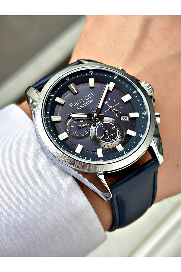 All Functions Active Leather Cord 3 Atm Waterproof Men's Wristwatch