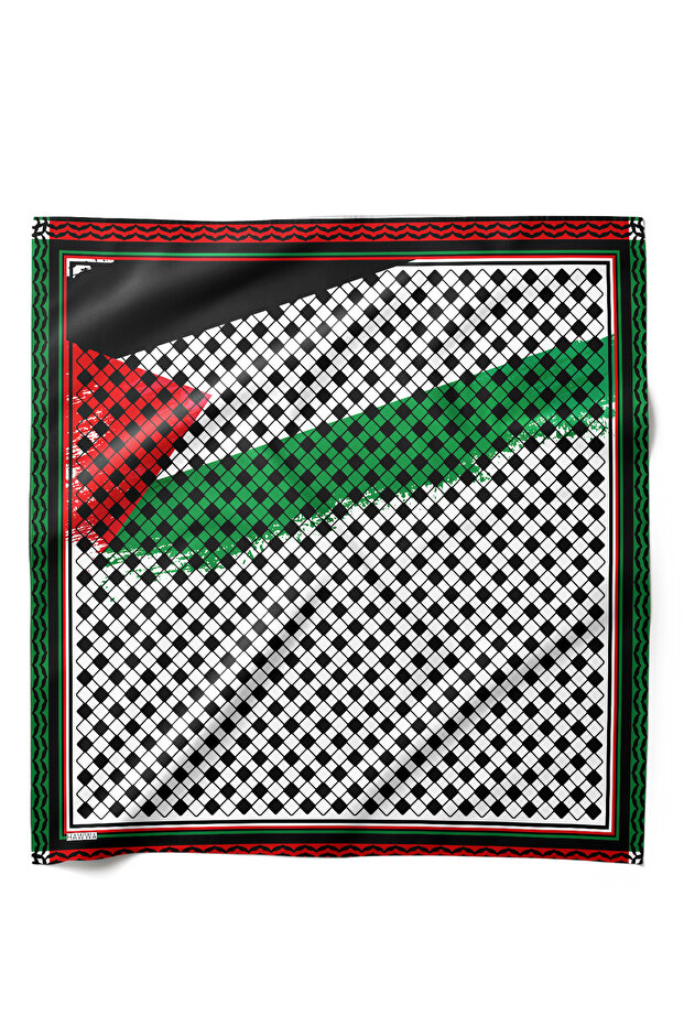 وشاح باندانا منقوش بتصميم فلسطيني