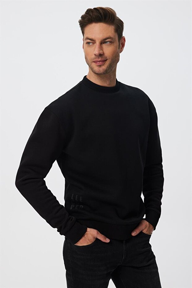 Konel Erkek Sweatshırt Siyah - 3