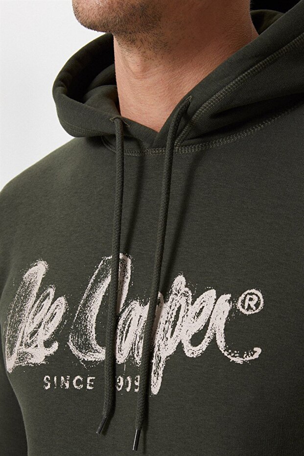 Gregory Erkek Kapüşonlu Sweatshirt Haki - 5