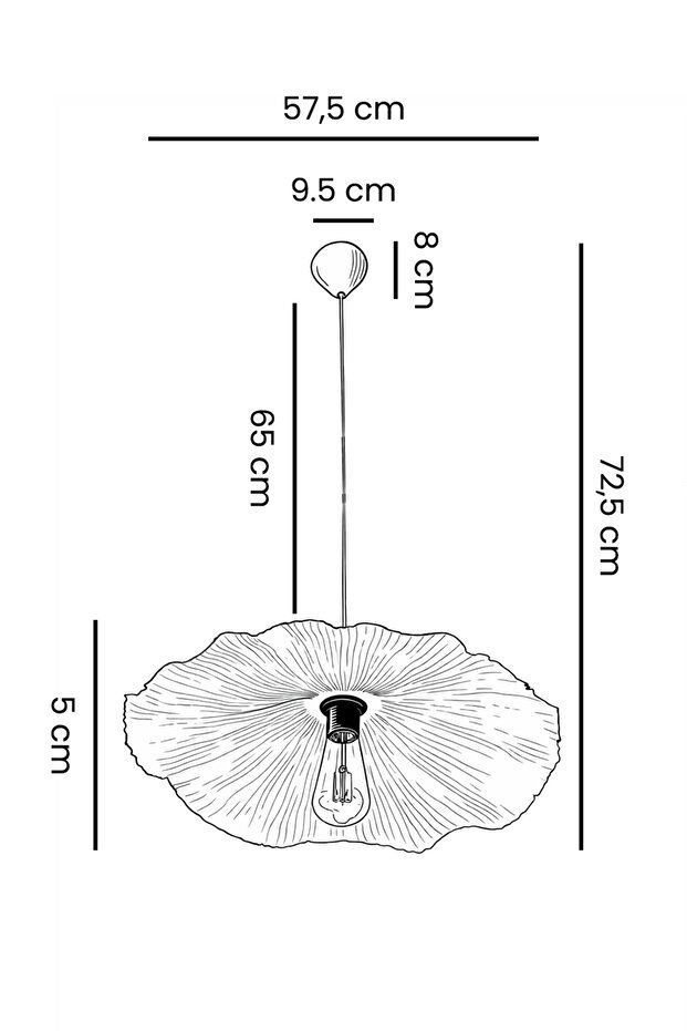 2'li Modern Avf İki Katlı Sarkıt Avize & 60 cm Avize - 7