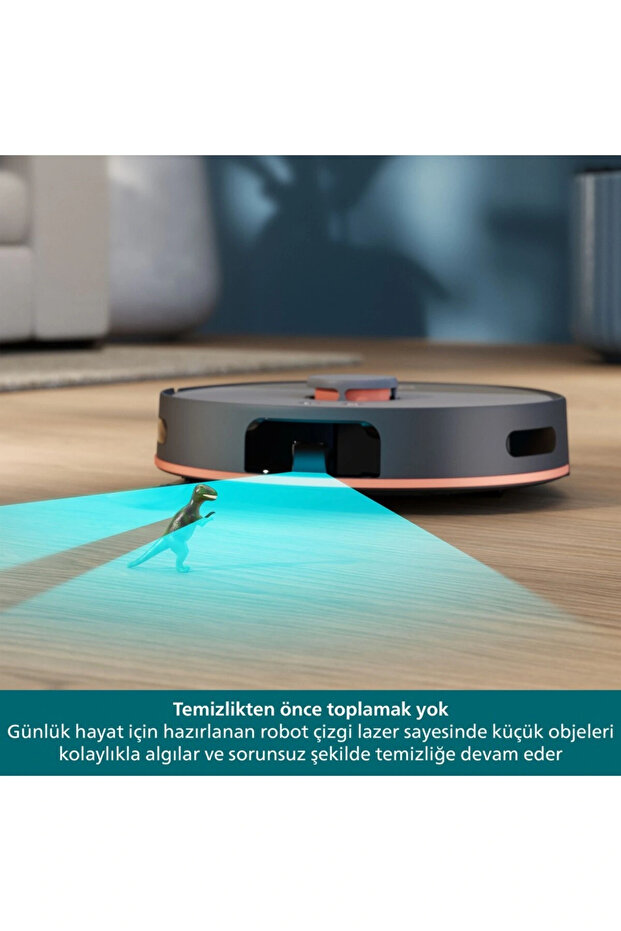 5000 Serisi Islak Kuru Robot Süpürge, Yüksek Emiş Gücü, Otomatik Boşaltma, HomeRun, Gri, XU5100/10 - 6