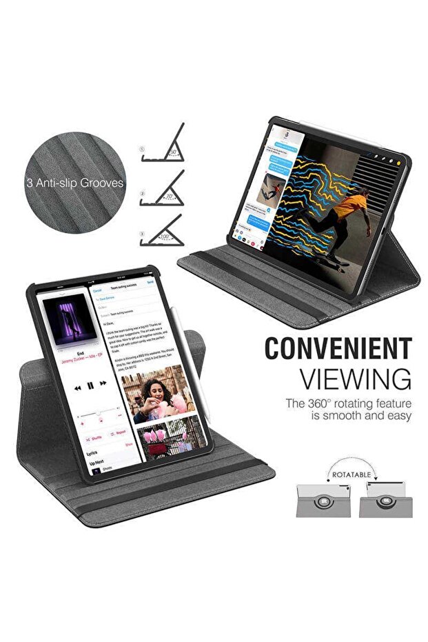 iPad Mini 6 2021 Compatible Tablet Case with Rotatable Stand - 6