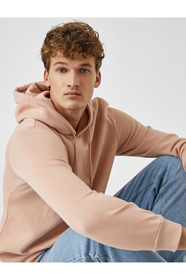 Basic Sweatshirt Kapüşonlu - 1