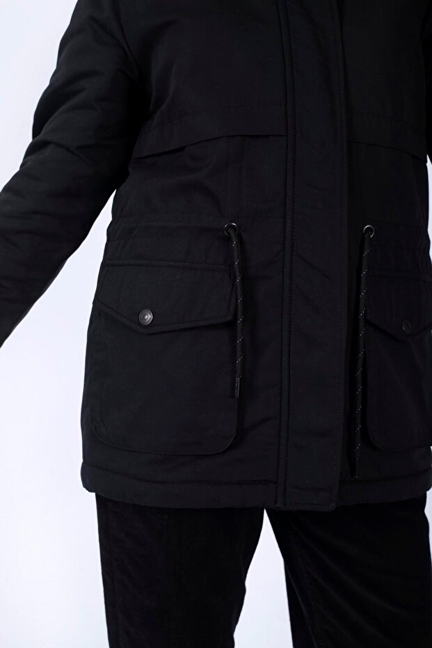 Hazel Kadın Mont Siyah - 4