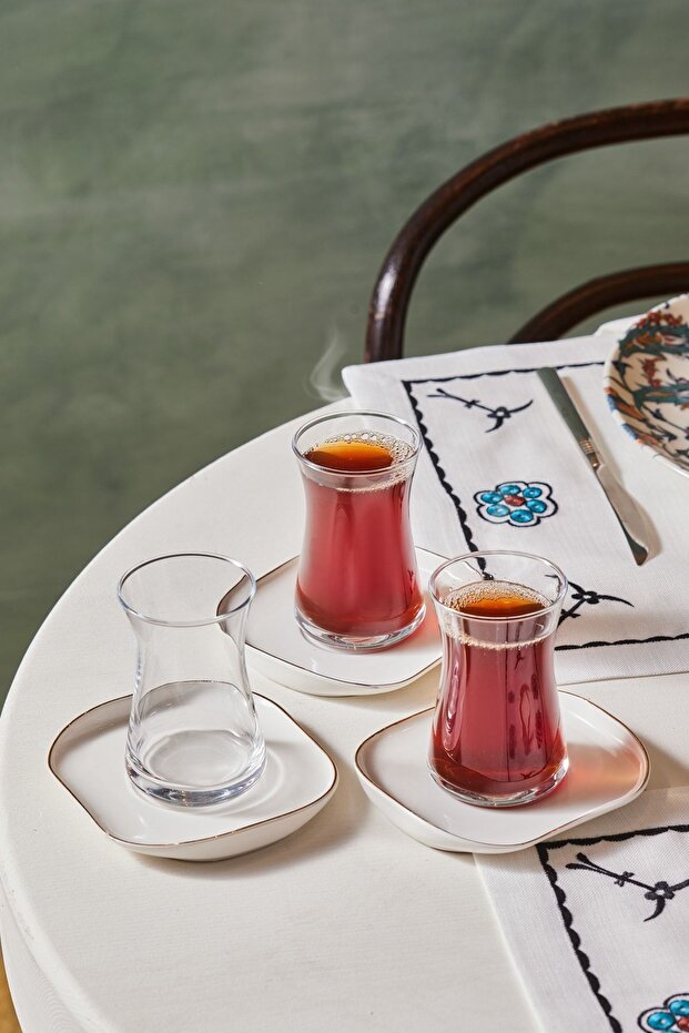 Streamline Plato 12-Piece 6-Person Glass Tea Set 165 ml