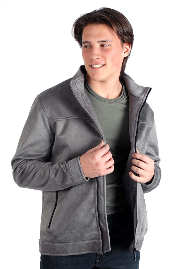 Nuels men's woven jacket gray