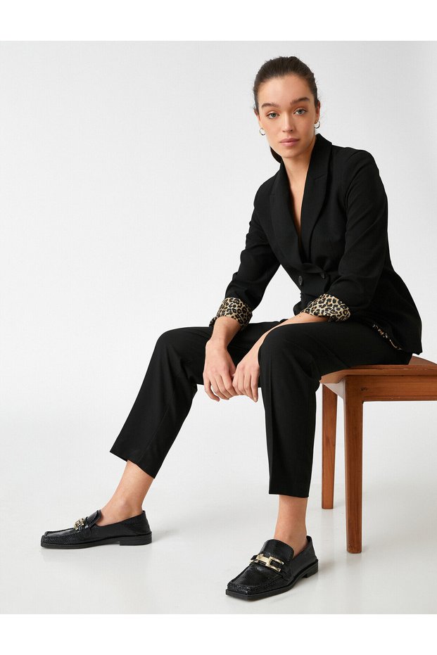 Pleated Waist Elastic Pocket Trousers