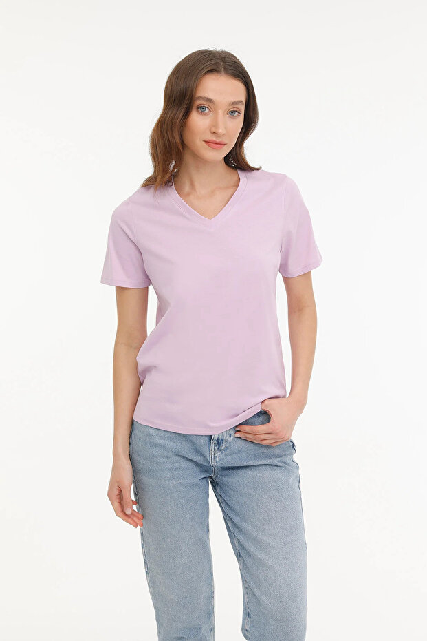 Wb V Neck 11Sn227 4Fx Women's Short Sleeve T-Shirt 101496900