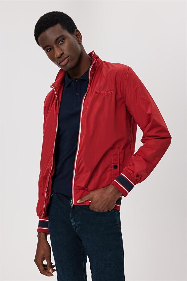 سترة رجالية منسوجة من ويلارد باللون الأحمر - 2