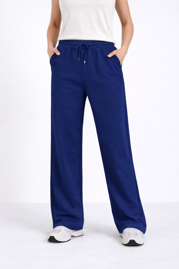 Women's High Waist Wide Leg Lace-Up Sweatpants