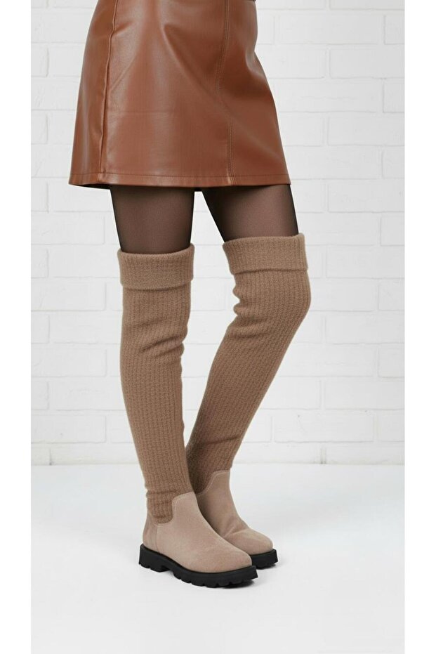 LARGE NUMBER WOMEN'S LAPEL BOOTS -41-42-43-44 MINK