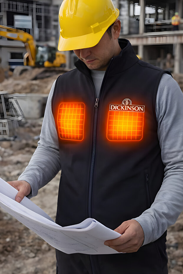 Softshell Isıtmalı Yelek Siyah - 5