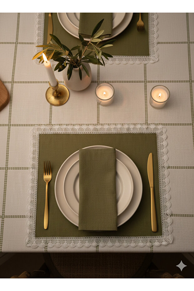 Olive Green American Service 6 Pieces
