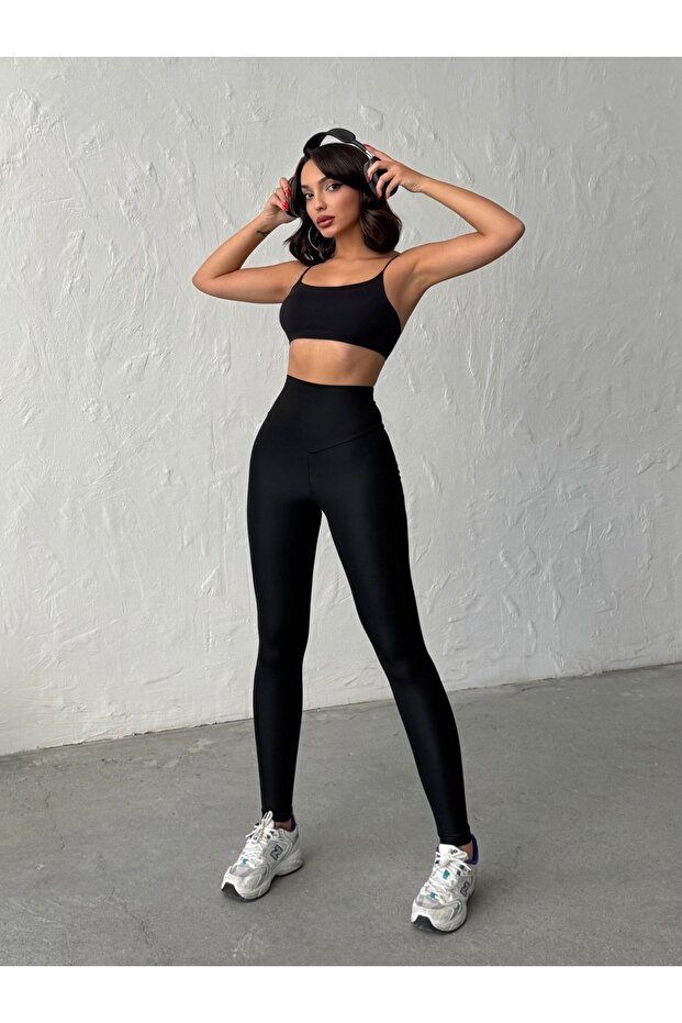 Colanți efect modelator, cu curea în V - 5