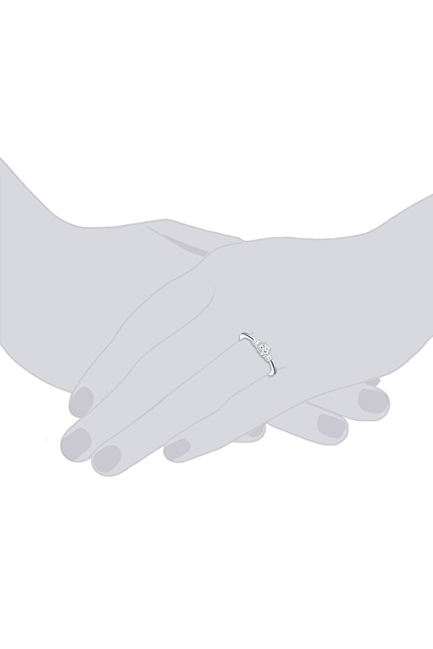 Silberring Ring Sterling Silber Zirkonia weiß - 6