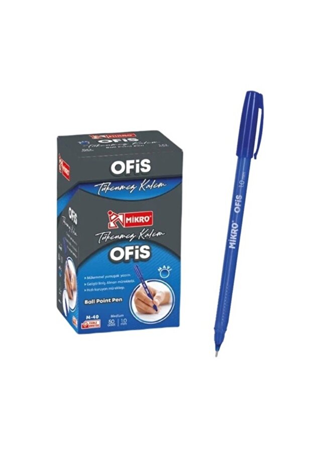 Office Ballpoint Pen Ball Pointpen 50 Pieces Blue