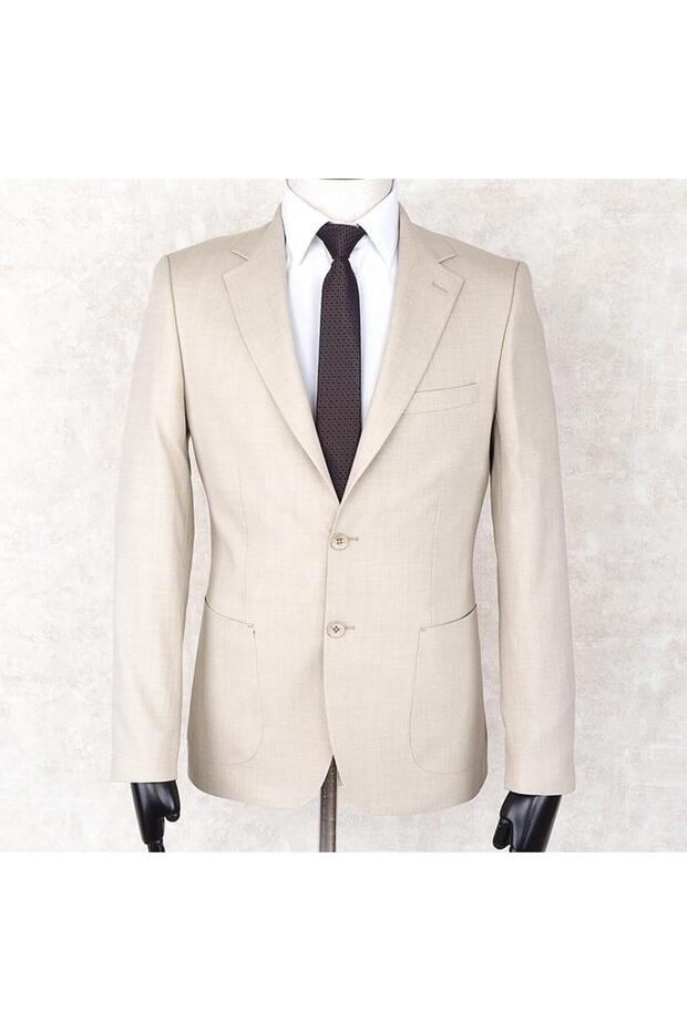 Summer Two Buttons-Half Lining- Slimfit Drop 6 Jacket-Light Stone Color