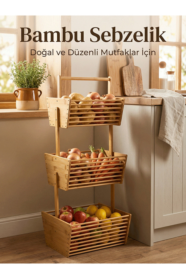 Bambu Sebzelik, Bambu Raflı Organizer - 1