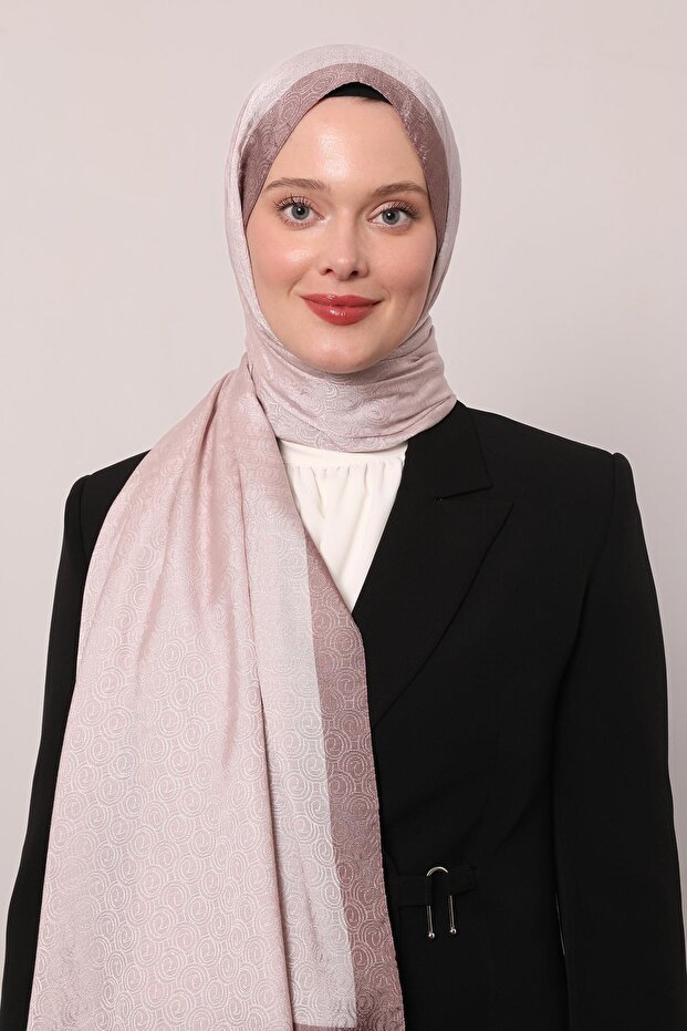 A.Pudra Ring Pattern Monogram Shawl - 3