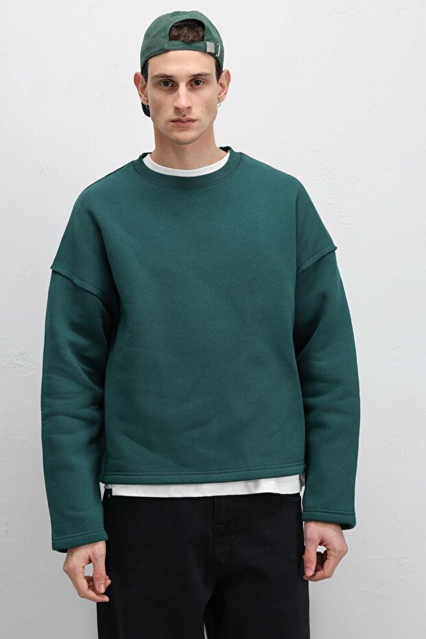 Boxy Fit Basic Sweatshirt Nefti - 1