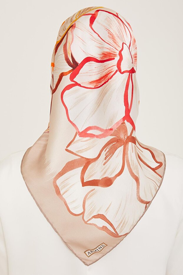 Eșarfă de mătase - 9110D-07 - Tivil - 3