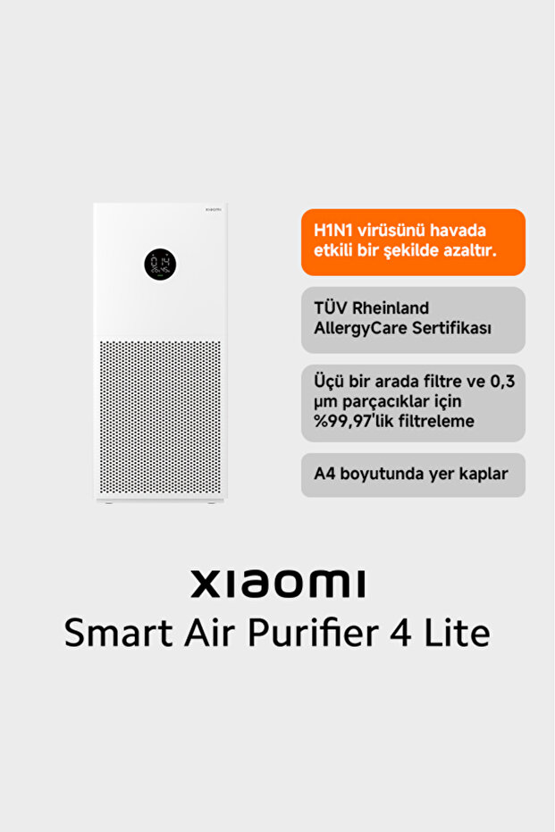 منقي الهواء الذكي Mi Air Purifier 4 Lite باللون الأبيض
