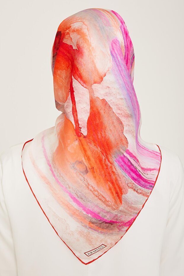 Eșarfă de mătase - 9102D-52 - Tivil - 4