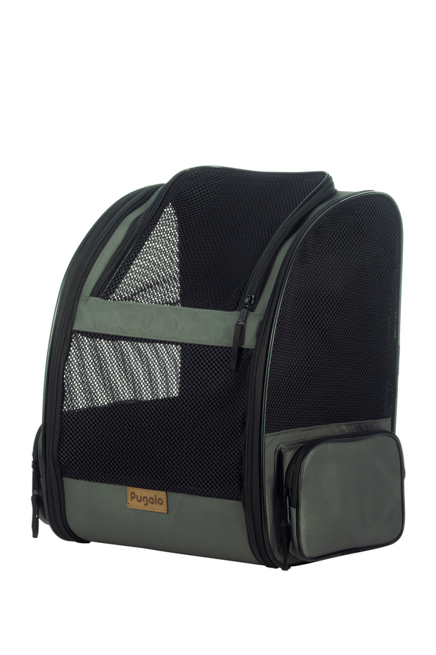 AirMove Premium Kedi Köpek Taşıma Çantası | Silinebilir| Yırtılmaz Fileli | Bükülmez Gövde | Gri - 2