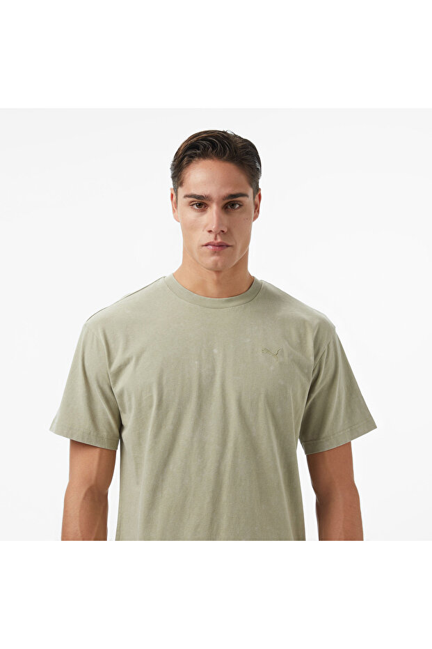 Ess Elevated Wash Erkek Yeşil T-Shirt - 4
