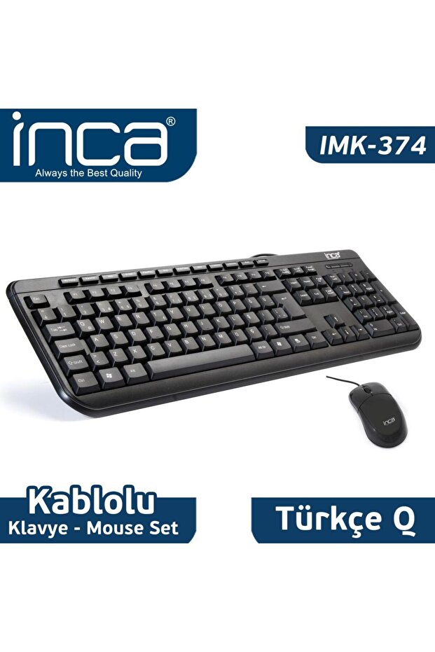 IMK-374U Multimedya Usb Q Klavye Mouse Set - 1