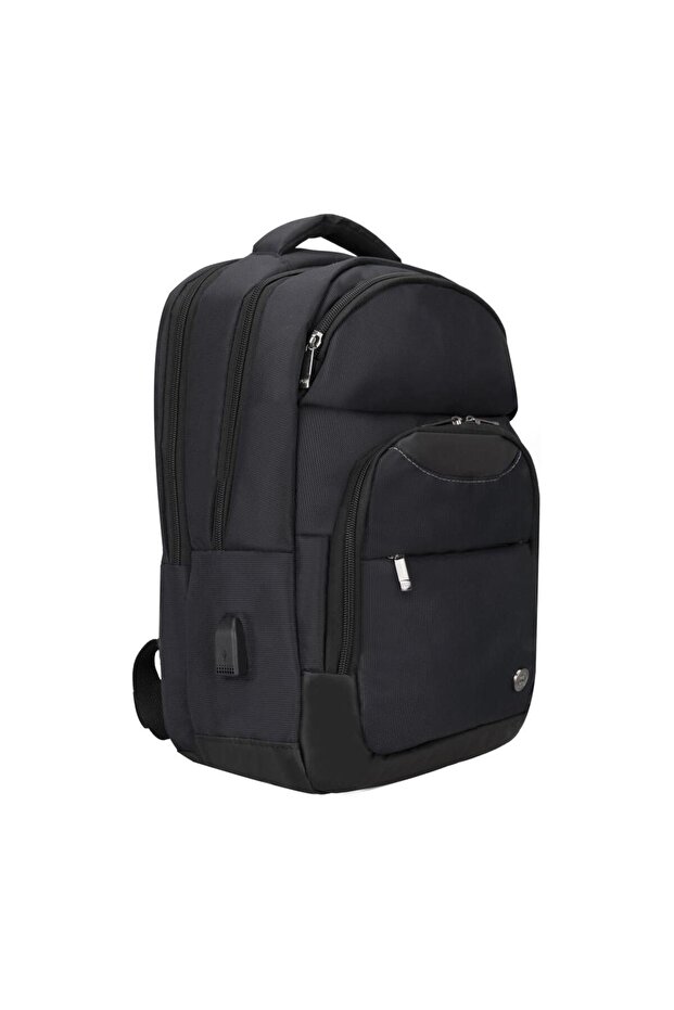 Monza-Usb 17 Black Notebook Backpack - 1