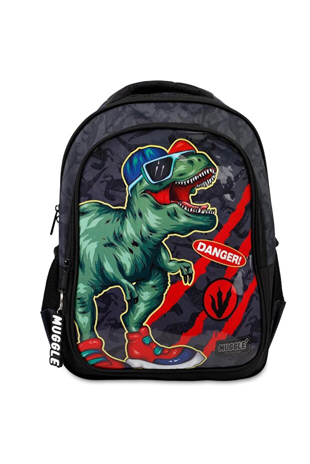 حقيبة مدرسية سوداء من Danger Dino - Mu-9222