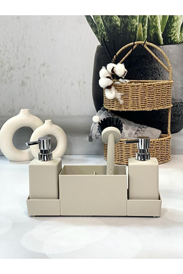 Acrylic Liquid Soap Dispenser Set