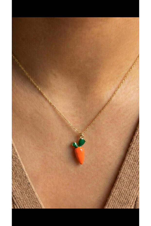 Havuç 🥕 Kolye 925 Ayar - 3