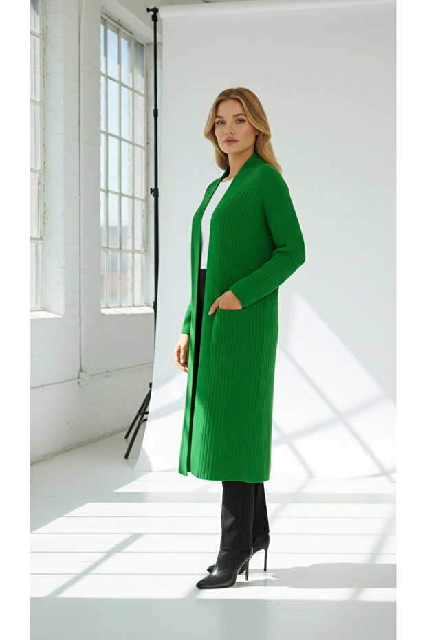 Women's Shawl Collar Oversized Long Knit Cardigan