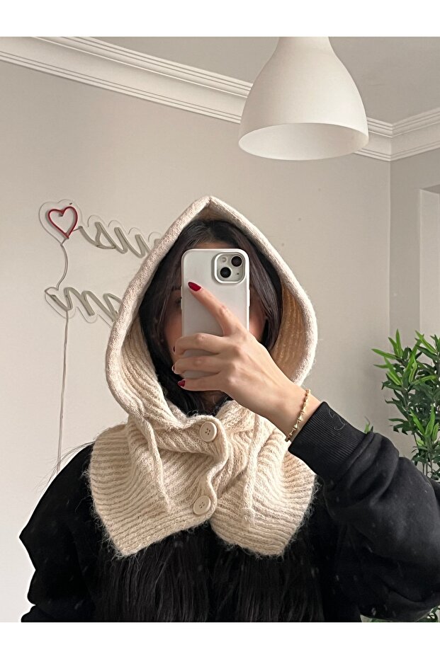 Düğmeli Balaclava - 1