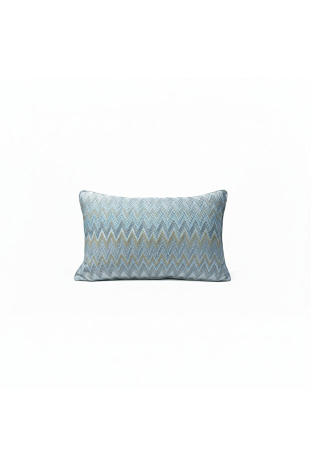 Zigzag Pattern Avant-Garde Throw Pillow Cover 35*50 Shiny Woven Fabric Luxury Series